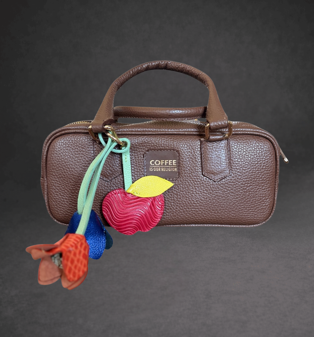 Bolso de Mano en Cuero Mochaccino