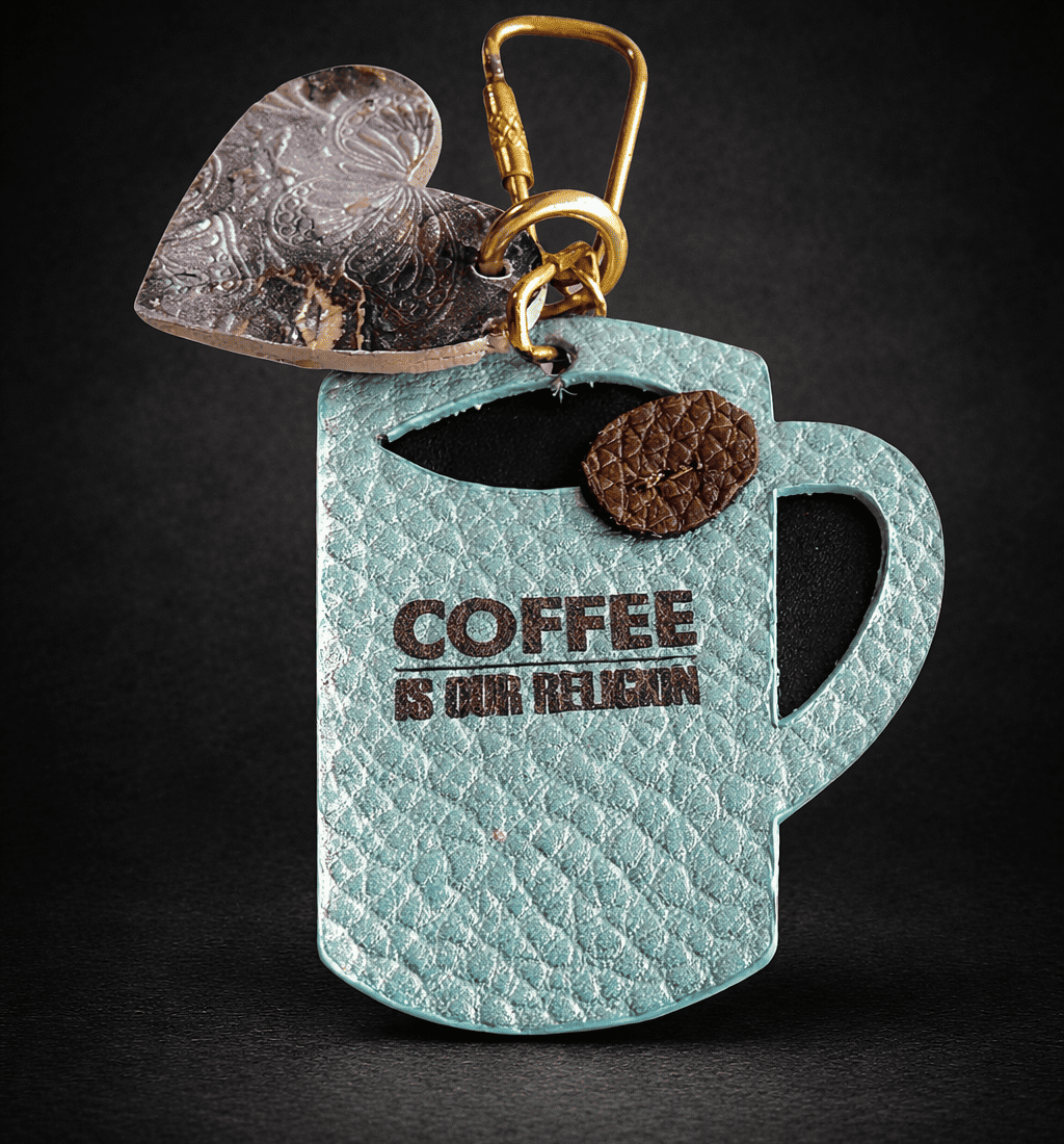 Café de cuero | Llavero Artesanal